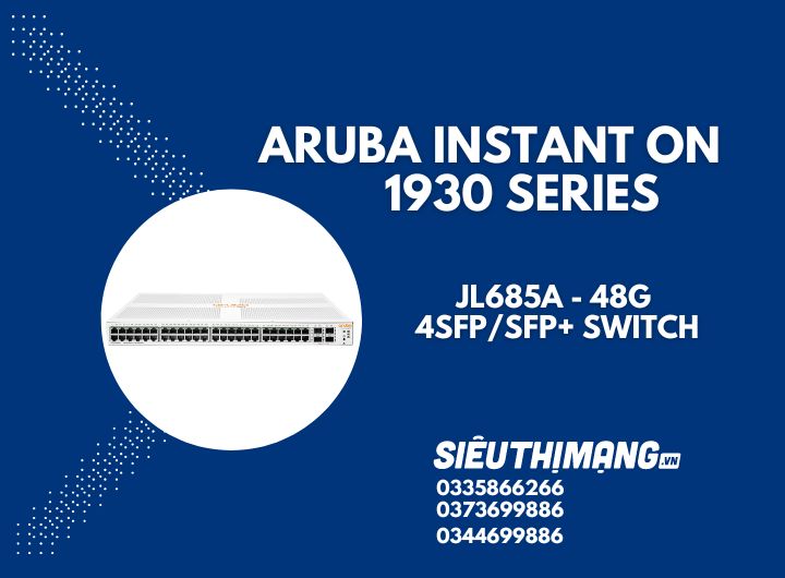 Aruba Instant On JL685A 1930 48G 4SFP/SFP+ Switch | HPE Networking