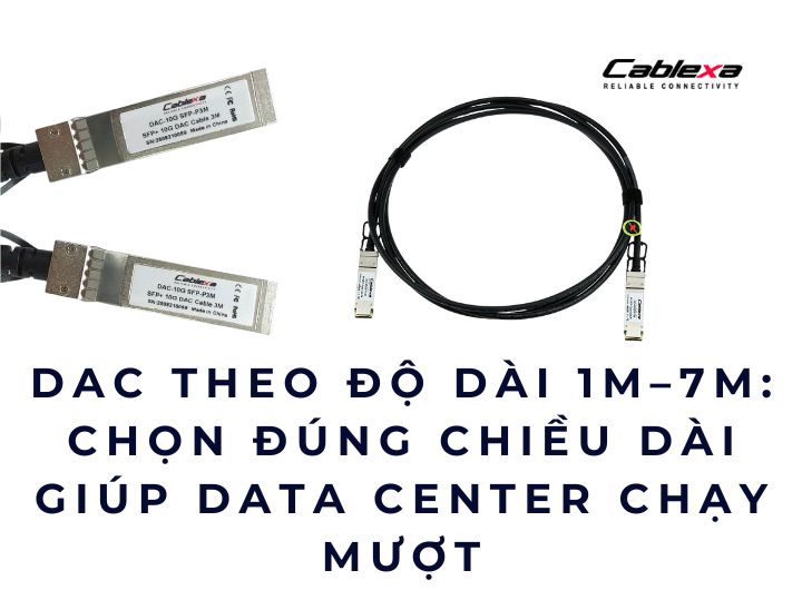 DAC theo độ dài 1m -7m: Chọn đúng chiều dài giúp Data Center chạy mượt