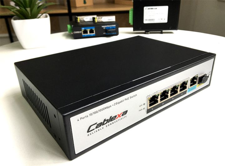 Switch FMC-4PGE1GE1GF, 4-Port Gigabit PoE