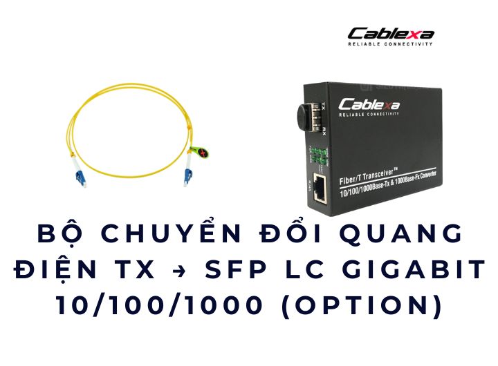Bộ chuyển đổi quang điện TX → SFP LC Gigabit 10/100/1000
