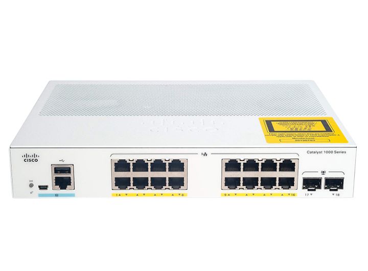 C1000-16T-2G-L 16x 10/100/1000 Ethernet ports, 2x 1G SFP