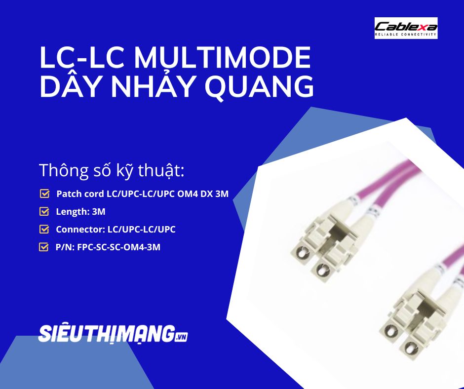 Dây nhảy quang LC-LC Multimode OM4