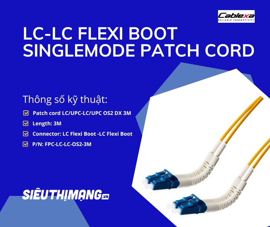 Dây nhảy quang Singlemode LC-LC Flexi Boot