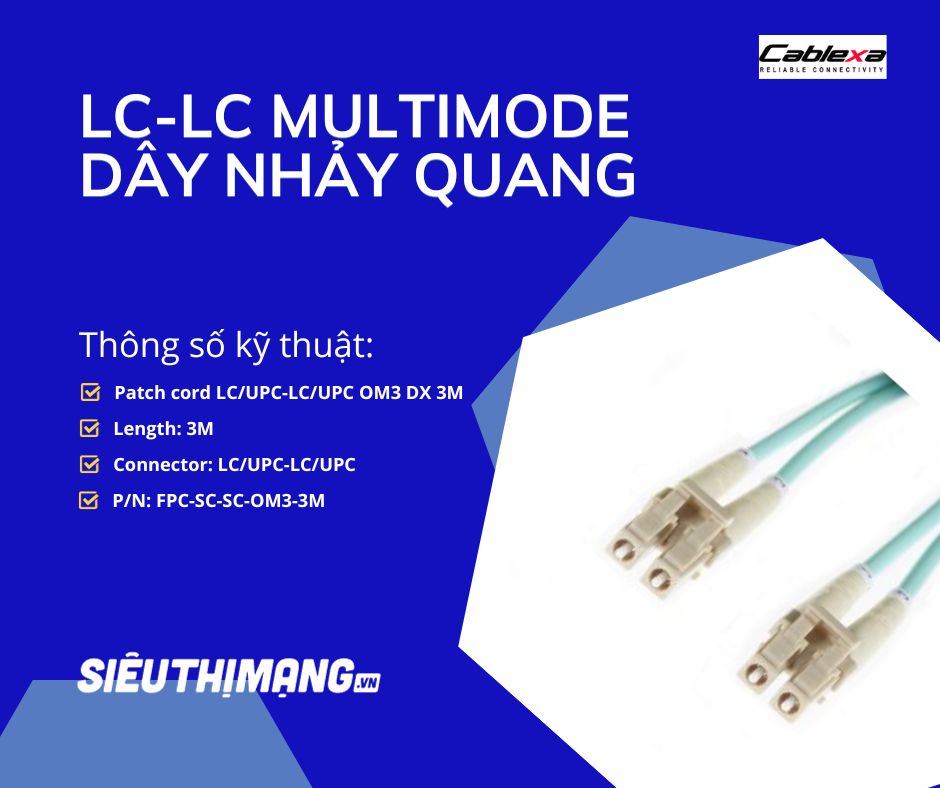 Dây nhảy quang LC-LC Multimode OM3
