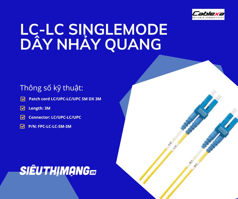 Dây nhảy quang LC-LC Singlemode