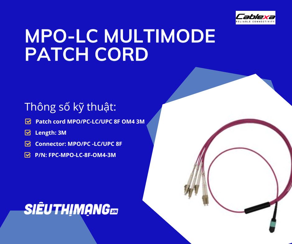 Dây nhảy quang MPO-LC Multimode