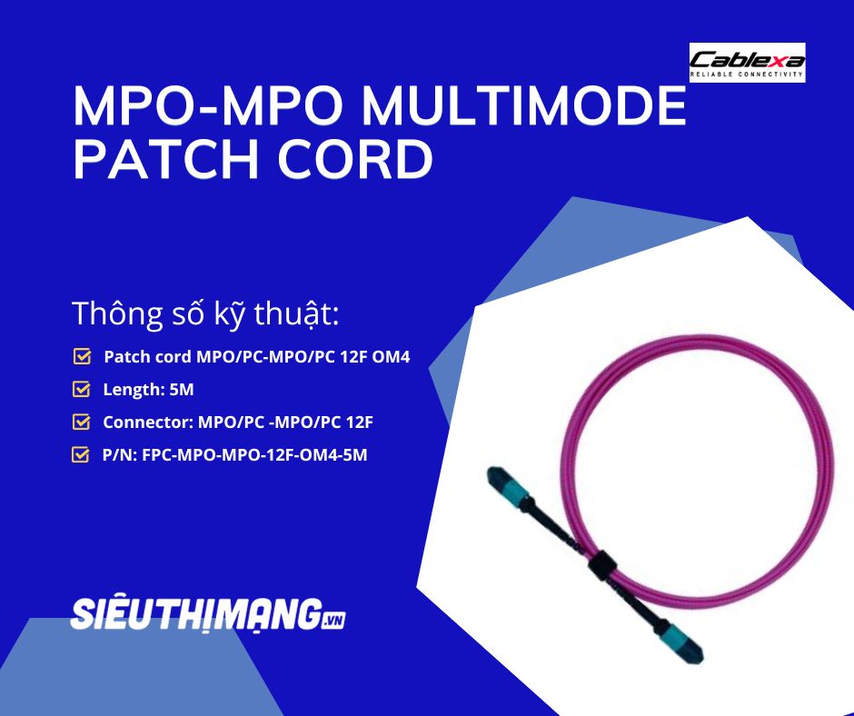 Dây nhảy quang MPO-MPO Multimode