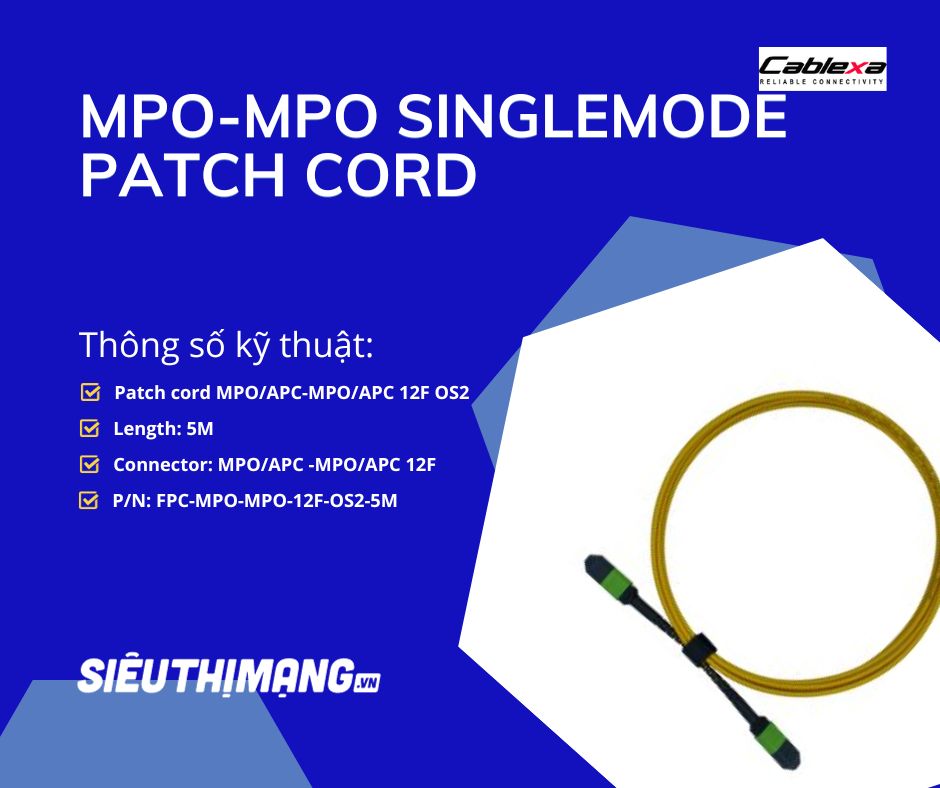 Dây nhảy quang Singlemode MPO-MPO