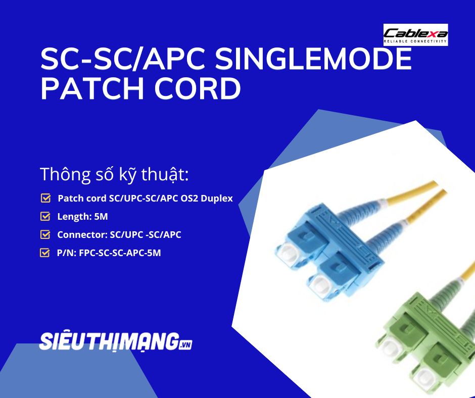 Dây nhảy quang Singlemode SC/UPC-SC/APC OS1 OS2 【Giá rẻ】