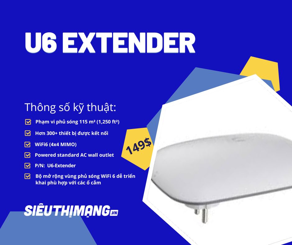 UniFi Ubiquiti Access Point U6 Extender U6-Extender
