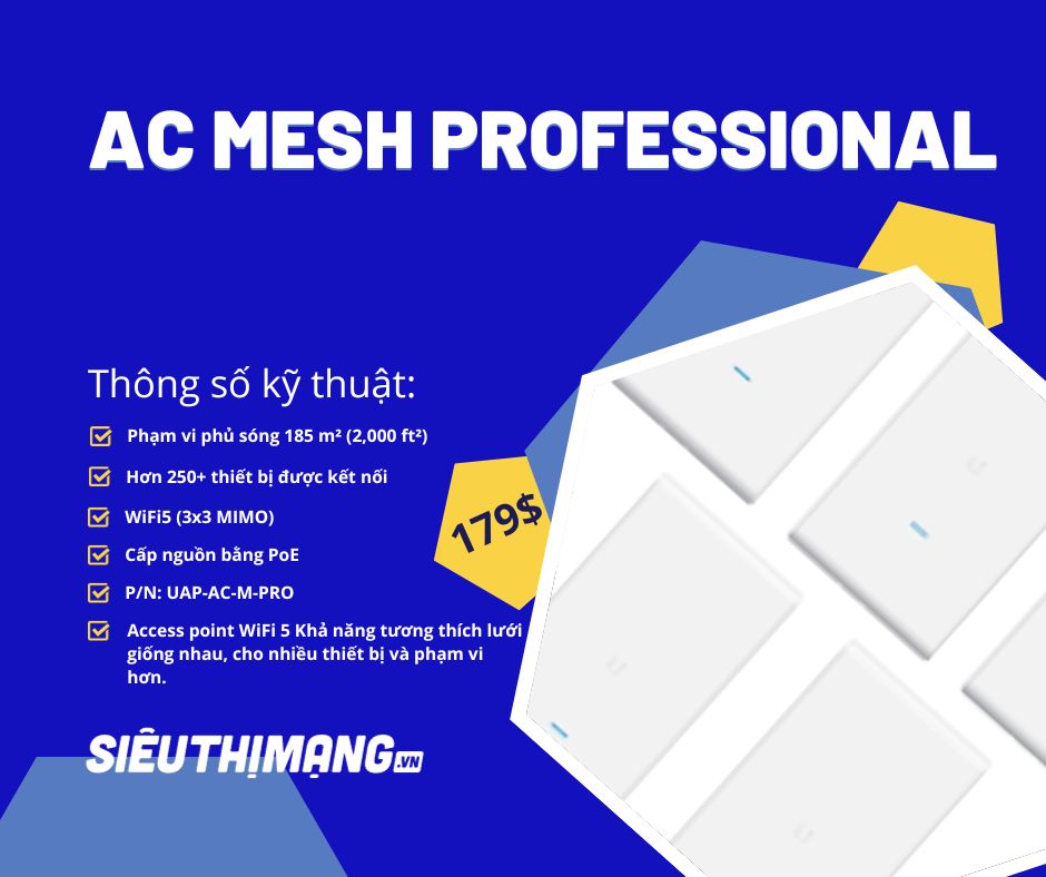 indoor/outdoor WiFi UniFi Access Point AC Mesh Professional UAP-AC-M-PRO