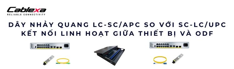 Dây nhảy quang LC-SC/APC so với SC-LC/UPC Dây nhảy quang LC-SC/APC so với SC-LC/UPC