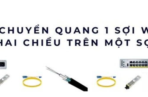 Bộ chuyển quang 1 sợi WDM truyền hai chiều ổn định, tiết kiệm cáp quang