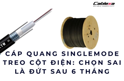 Cáp quang singlemode treo cột điện: chọn sai là đứt sau 6 tháng
