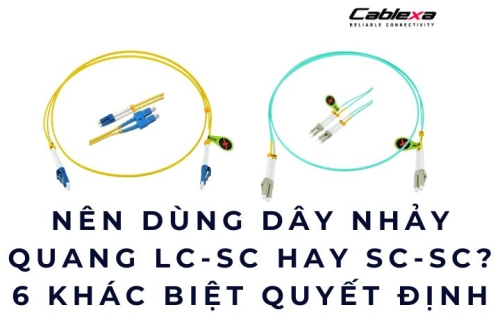 Nên dùng dây nhảy quang LC-SC hay SC-SC? 6 khác biệt quyết định