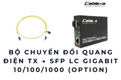 Bộ chuyển đổi quang điện TX → SFP LC Gigabit 10/100/1000
