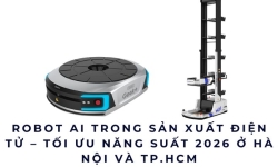 Robot AI trong sản xuất điện tử – Tối ưu năng suất 2026 ở Hà Nội và TP.HCM